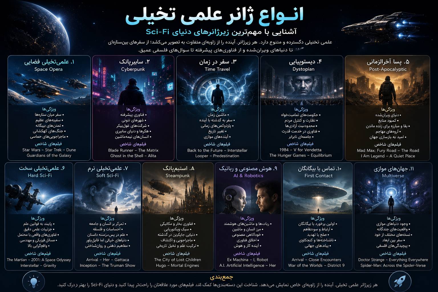 انواع ژانر علمی تخیلی sci_fi